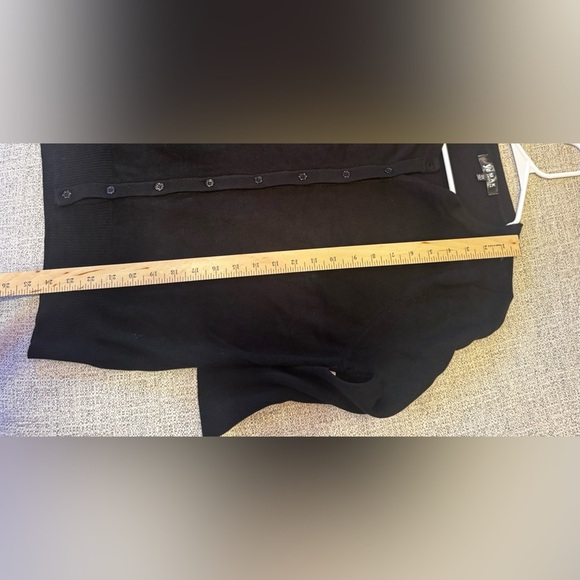 YeMak Black Crewneck Casual Button Down Sweater Cardigan Plus Size 2X - Picture 11 of 11